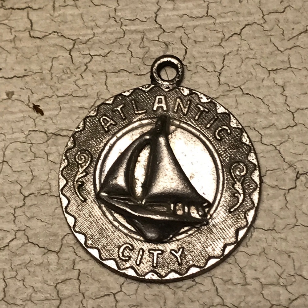 Atlantic City Charm Sterling Silver Vintage